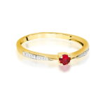 Inel Aur 14K W0465 Rubin 0.15ct - Imagine 2