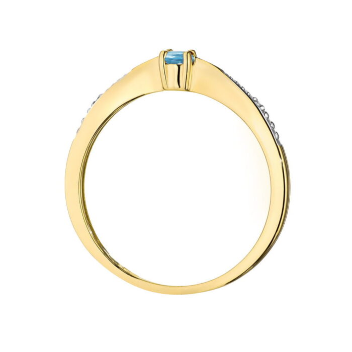 Inel Aur 14K W0465 Topaz 0.15ct - Imagine 3