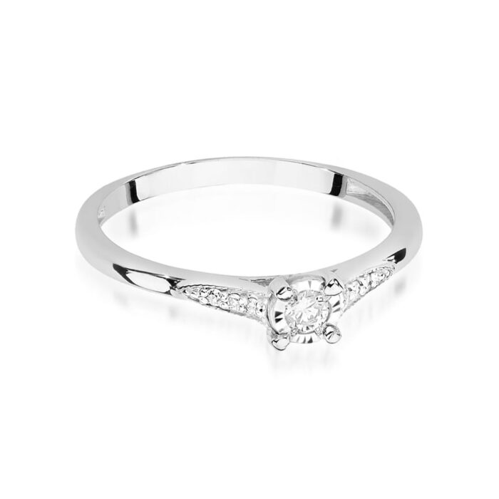 Inel Aur 14K W0466 Diamant 0.08ct - Imagine 10
