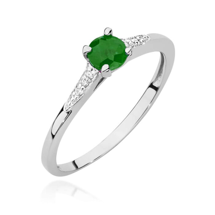 Inel Aur 14K W0466 Smarald 0.30ct - Imagine 9