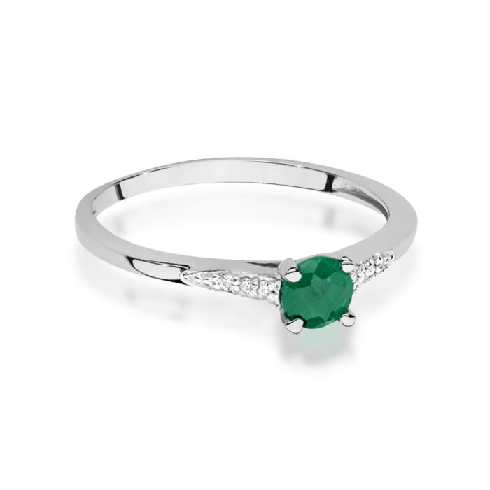 Inel Aur 14K W0466 Smarald 0.30ct - Imagine 10