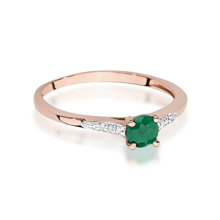 Inel Aur 14K W0466 Smarald 0.30ct - Imagine 6