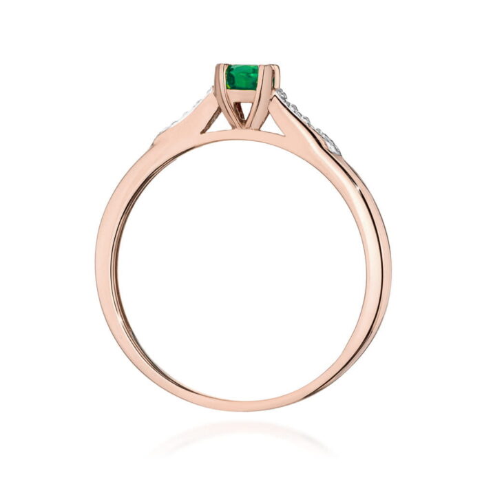 Inel Aur 14K W0466 Smarald 0.30ct - Imagine 7