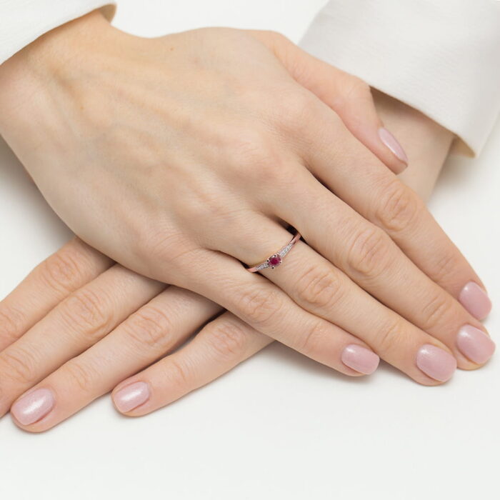 Inel Aur 14K W0466 Rubin 0.30ct - Imagine 8