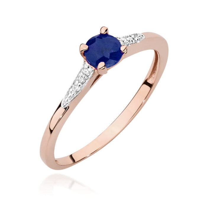 Inel Aur 14K W0466 Safir 0.30ct - Imagine 5