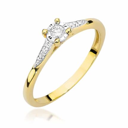 Inel Aur 14K W0466 Diamant 0.08ct