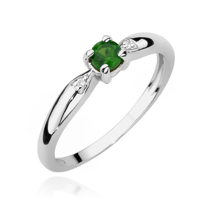 Inel Aur 14K W0469 Smarald 0.15ct - Imagine 5