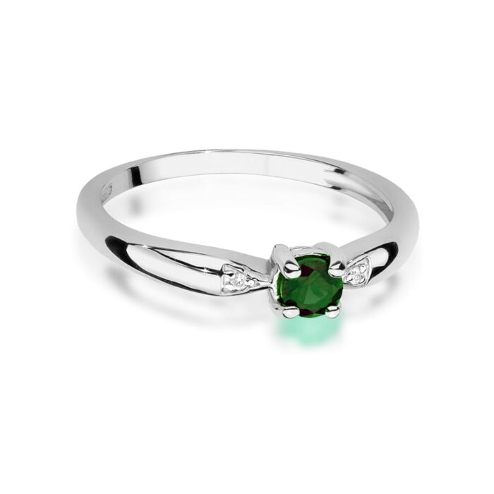 Inel Aur 14K W0469 Smarald 0.15ct - Imagine 6