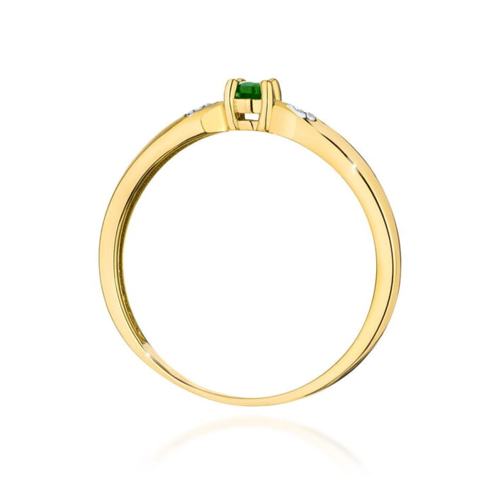 Inel Aur 14K W0469 Smarald 0.15ct - Imagine 3