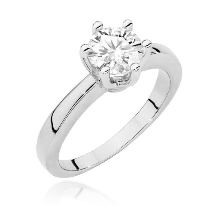 Inel Aur 14K W482 Diamant Cultivat 1.00ct - Imagine 9