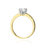 Inel Aur 14K W482 Diamant Cultivat 0.50ct - Imagine 3