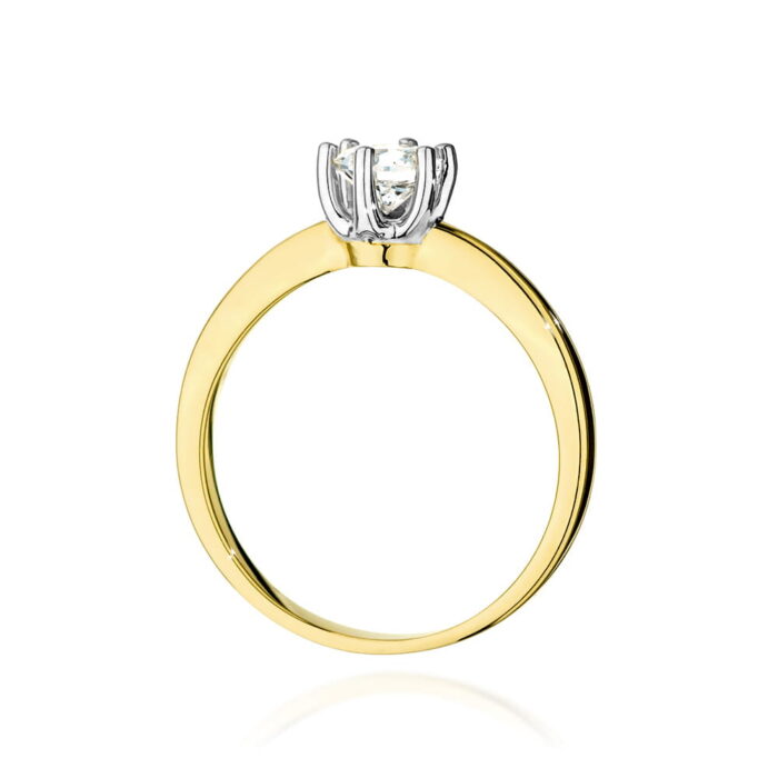 Inel Aur 14K W482 Diamant Cultivat 0.50ct - Imagine 3