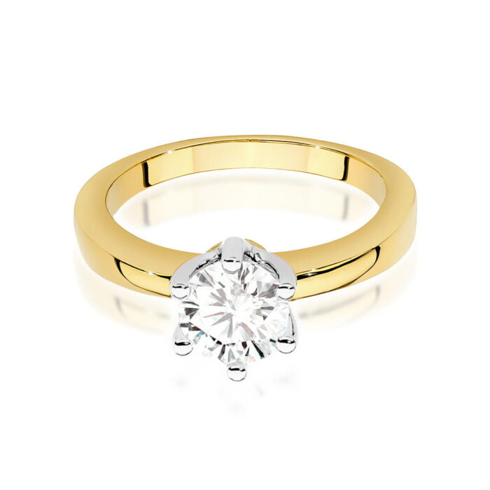 Inel Aur 14K W482 Diamant Cultivat 0.70ct - Imagine 2