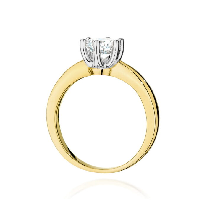 Inel Aur 14K W482 Diamant Cultivat 0.70ct - Imagine 3