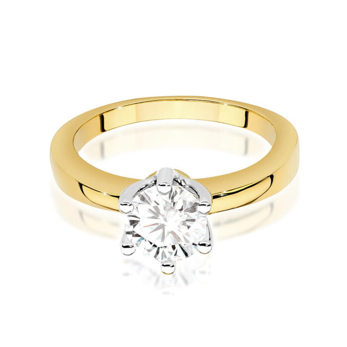 Inel Aur 14K W482 Diamant Cultivat 1.00ct - Imagine 2