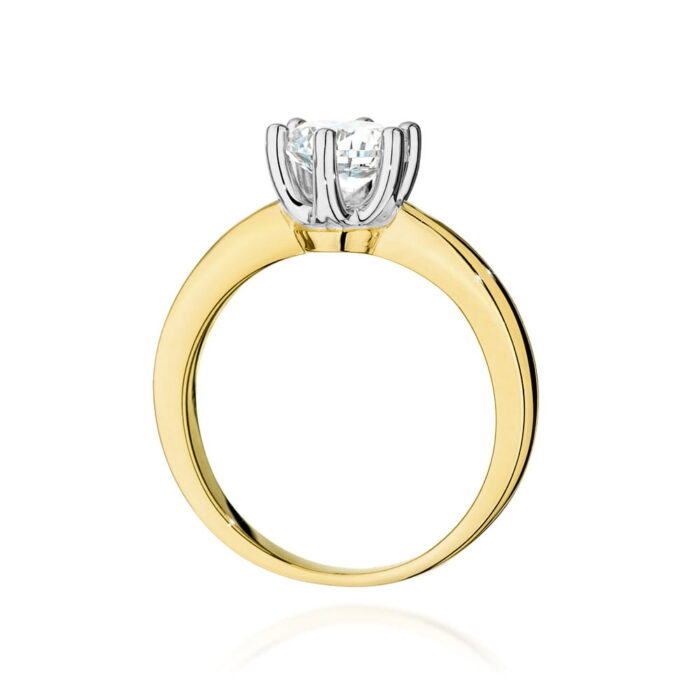 Inel Aur 14K W482 Diamant Cultivat 1.00ct - Imagine 3