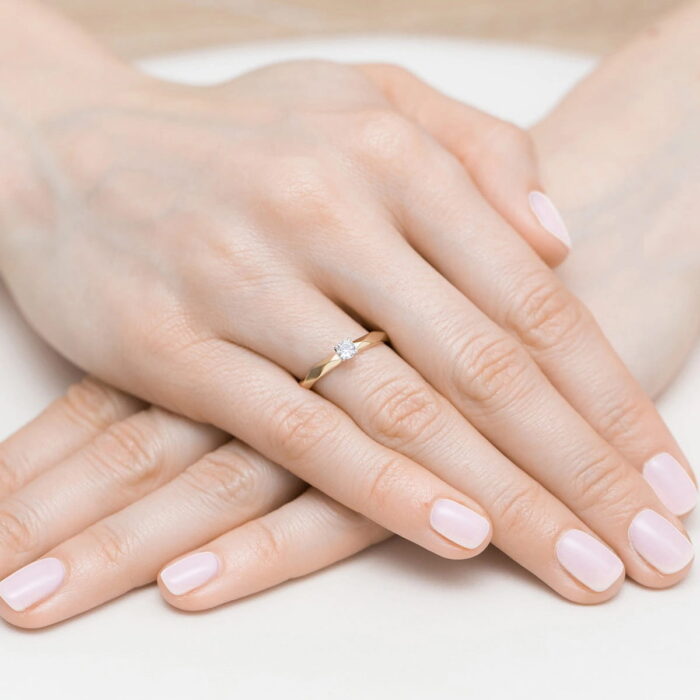 Inel Aur 14K W0484 Diamant 0.10ct - Imagine 4