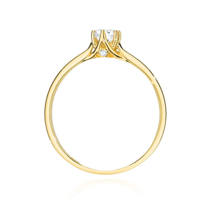 Inel Aur 14K W0499 Diamant Crescut în Laborator 0.20ct - Imagine 3