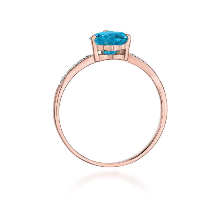 Inel Aur 14K cu Topaz 1.20 ct - Imagine 10
