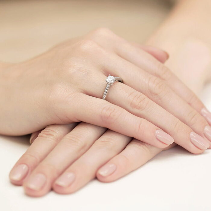 Inel Aur 14K cu Diamante 0.62 ct - Imagine 7