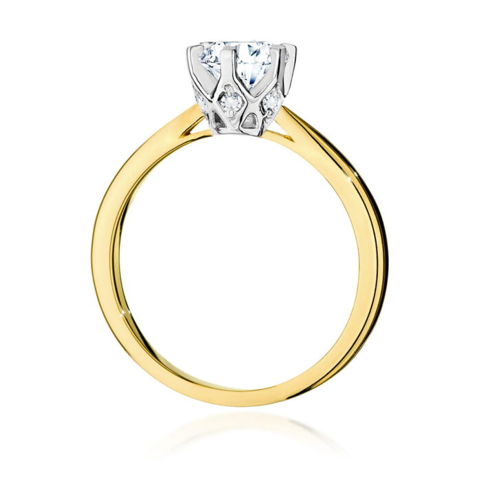 Inel Aur 14K cu Diamante de Laborator 1.06 ct - Imagine 3