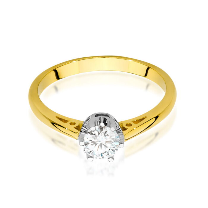 Inel Aur 14K cu Diamante de Laborator 0.40 ct - Imagine 2