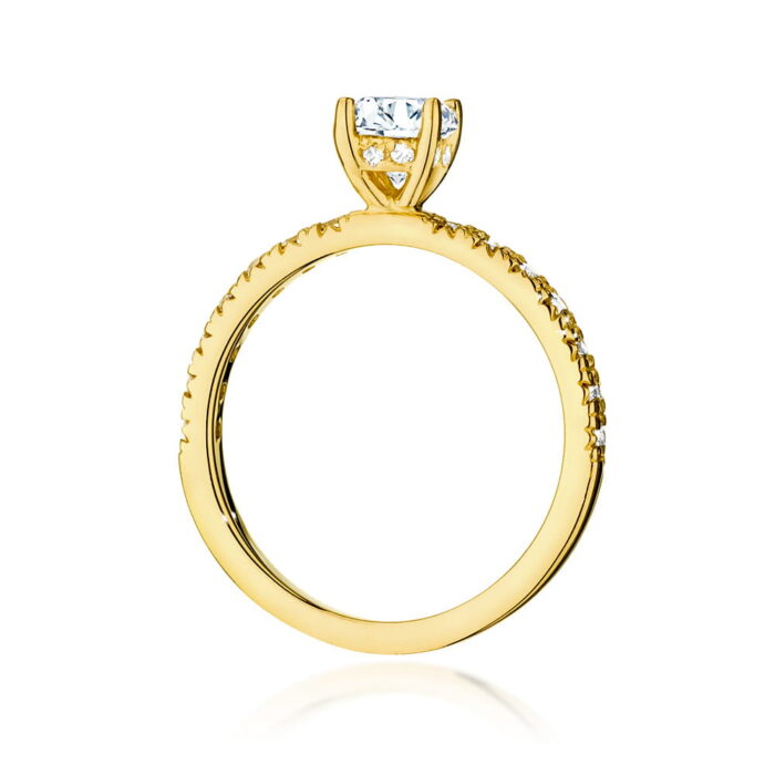 Inel Aur 14K cu Diamante de Laborator 0.74 ct - Imagine 3