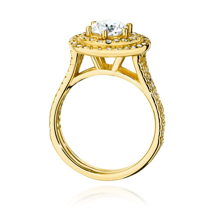 Inel Aur 14K cu Diamante de Laborator 1.33 ct - Imagine 3