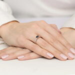 Inel Aur 14K cu Diamant Negru 0.04 ct si Diamante Incolore 0.04 ct - Imagine 9