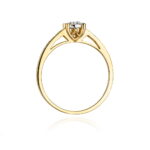 Inel Aur 14K cu Diamant 0.04 ct si Diamante Negre 0.04 ct - Imagine 3