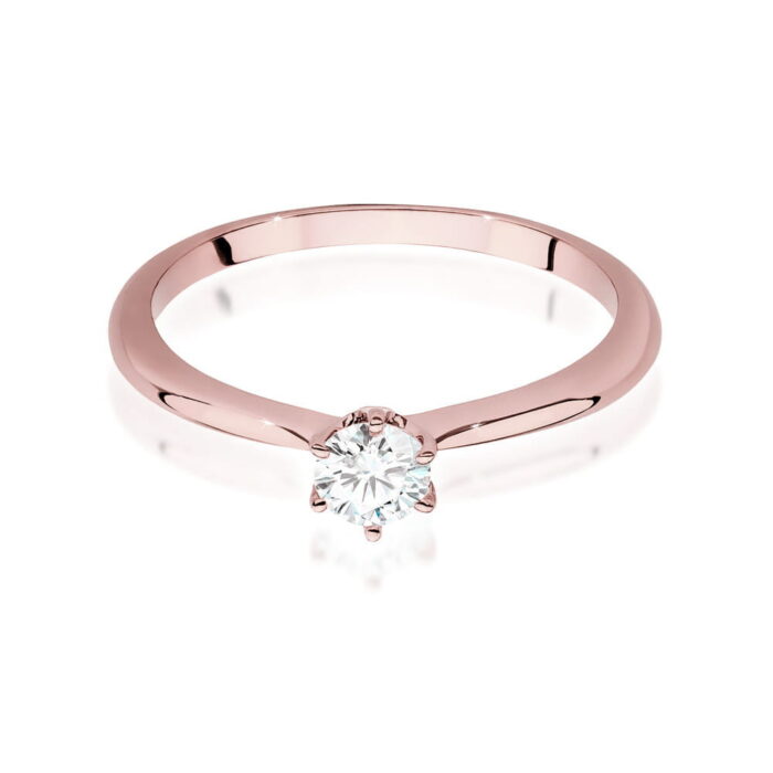 Inel Aur 14K W553 Diamant Cultivat 0.40ct - Imagine 5