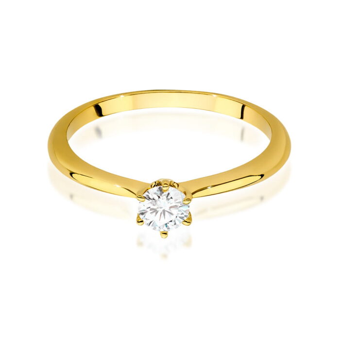 Inel Aur 14K W553 Diamant Cultivat 0.40ct - Imagine 2
