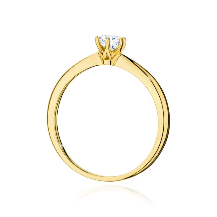 Inel Aur 14K W553 Diamant Cultivat 0.40ct - Imagine 3