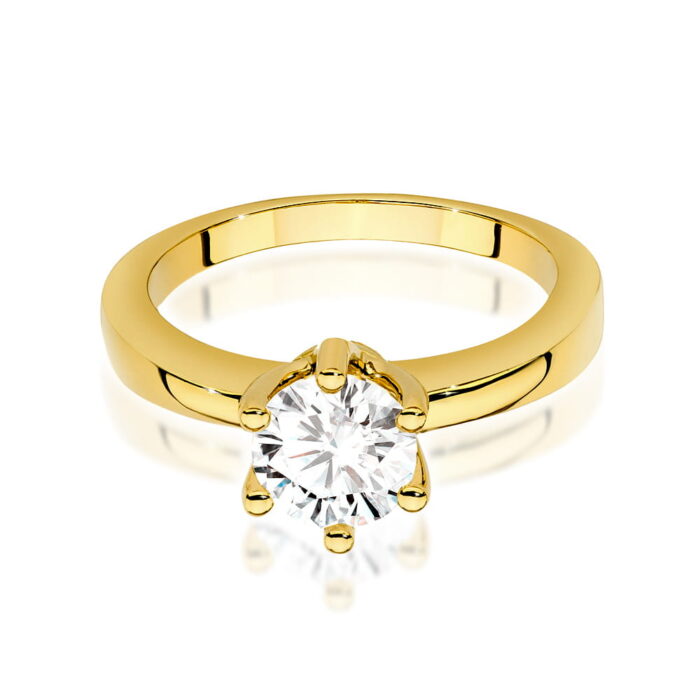 Inel Aur 14K W563 Diamant Cultivat 1.00ct - Imagine 2