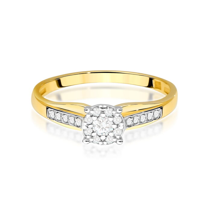 Inel Aur 14K cu Diamante Naturale 0.20 ct - Imagine 2