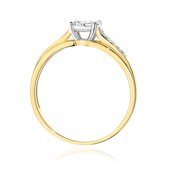 Inel Aur 14K cu Diamante Naturale 0.20 ct - Imagine 3
