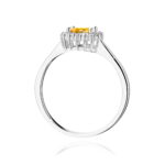 Inel Aur 14K cu Citrin 0.50 ct si Diamante Naturale 0.14 ct - Imagine 7