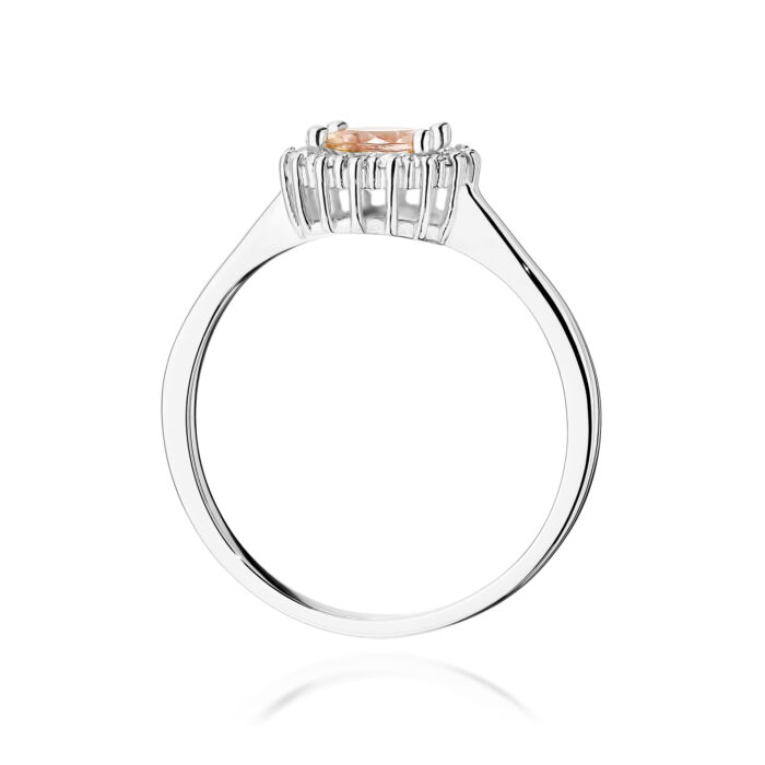 Inel Aur 14K cu Morganit 0.40 ct si Diamante Naturale 0.14 ct - Imagine 7