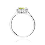 Inel Aur 14K cu Peridot 0.60 ct si Diamante Naturale 0.14 ct - Imagine 7