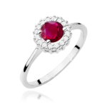 Inel Aur 14K cu Rubin 0.60 ct si Diamante Naturale 0.14 ct - Imagine 5