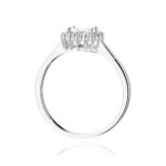 Inel Aur 14K cu Safir Alb 0.60 ct si Diamante Naturale 0.14 ct - Imagine 7