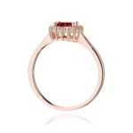 Inel Aur 14K cu Garnet 0.60 ct si Diamante Naturale 0.14 ct - Imagine 11