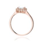 Inel Aur 14K cu Safir Alb 0.60 ct si Diamante Naturale 0.14 ct - Imagine 11