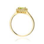 Inel Aur 14K cu Peridot 0.60 ct si Diamante Naturale 0.14 ct - Imagine 3
