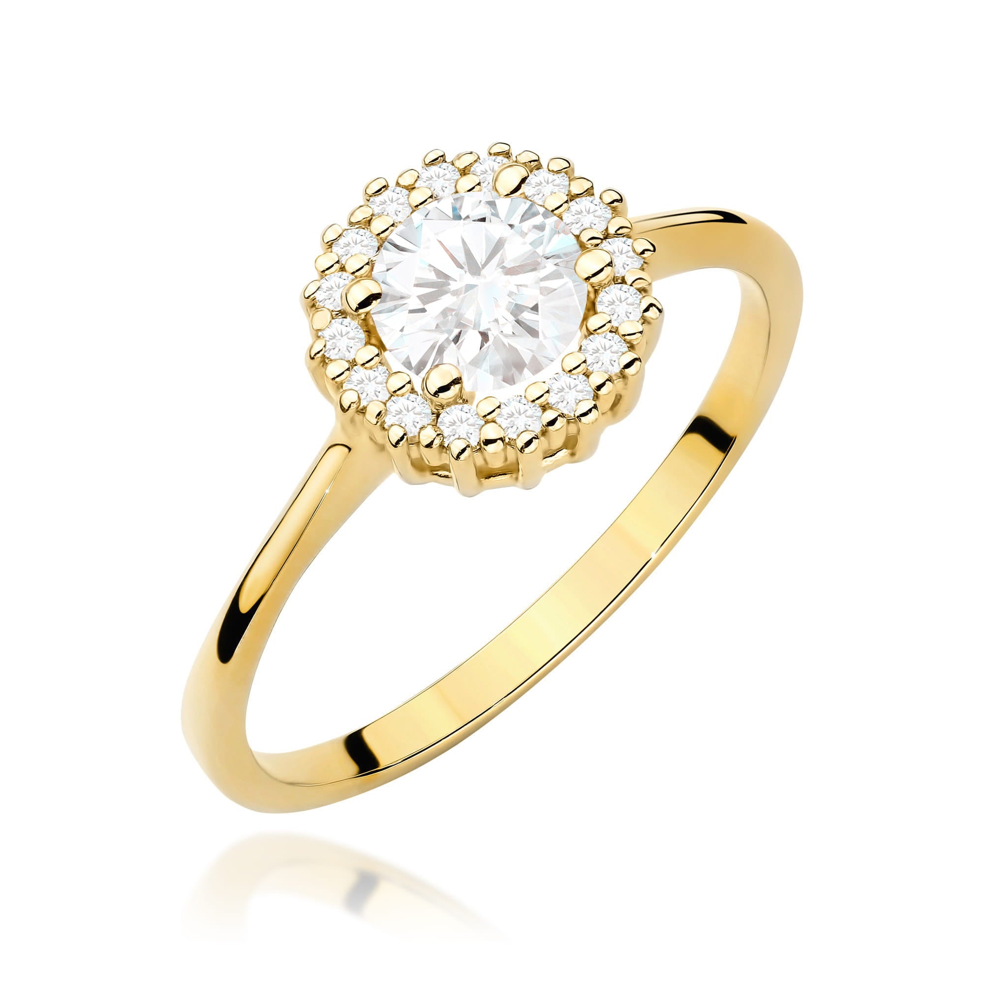 W0572.Z3.SAW_.01_1.jpg Inel Aur 14K cu Safir Alb 0.60 ct si Diamante Naturale 0.14 ct - Imagine 1