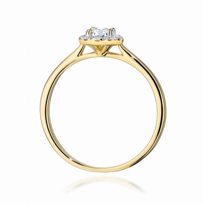 Inel Aur 14K cu Diamante Naturale 0.40 ct - Imagine 3
