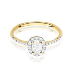 Inel Aur 14K cu Diamante Naturale 0.47 ct - Imagine 2