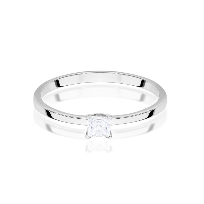 Inel Aur 14K cu Diamant Natural 0.15 ct - Imagine 6
