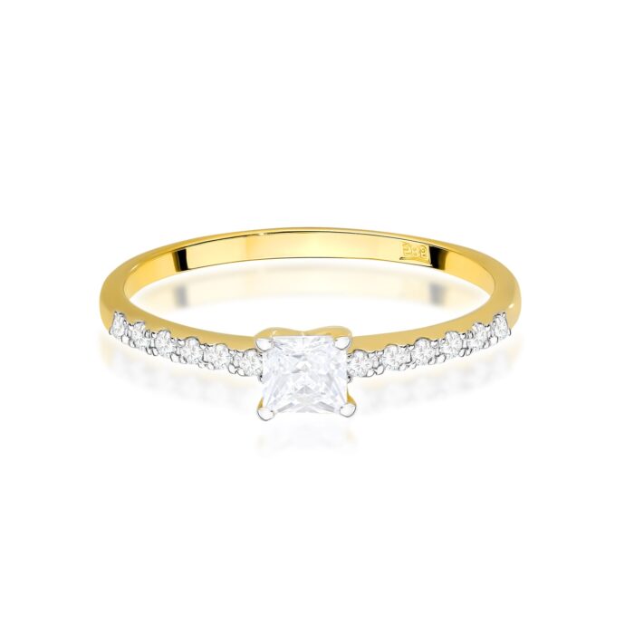 Inel Aur 14K cu Diamante Naturale 0.40 ct - Imagine 2
