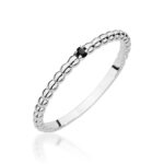 Inel Aur 14K W0601 Diamant Negru 0.02ct - Imagine 9